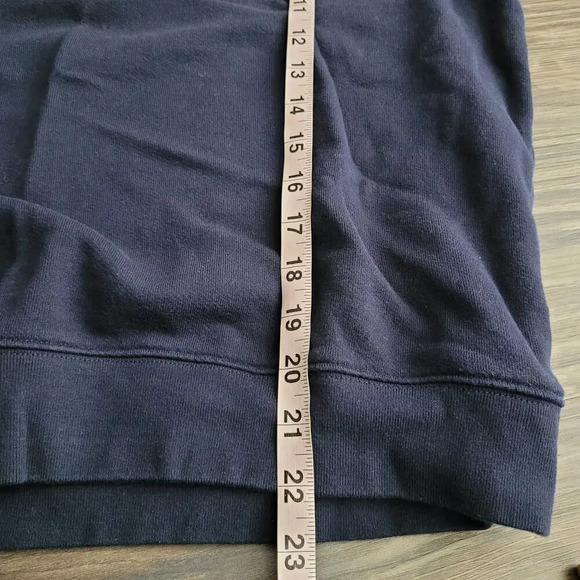 J.Crew Womens Pullover Sweatshirt Sz S Blue Cotton Long Sleeve Crew Neck Sherpa - Picture 8 of 9